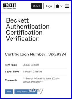 Cristiano Ronaldo Signed & Framed Portugal Football Shirt COA Beckett