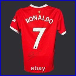 Cristiano Ronaldo Signed Manchester United 21/22 Shirt COA Photo Proof