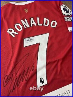 Cristiano Ronaldo Signed Manchester United Shirt With Certificate