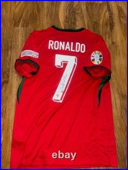 Cristiano Ronaldo Signed Portugal Home Shirt #7 With COA Certificate Included