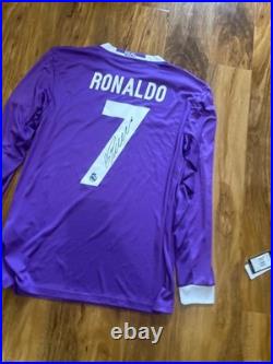Cristiano Ronaldo Signed Real Madrid Home Shirt With Coa Included