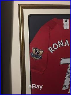Cristiano Ronaldo Signed Shirt Framed Manchester United Authentic