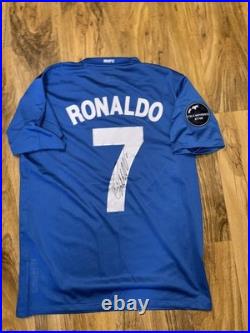 Cristiano Ronaldo signed Manchester United away CL shirt with coa included