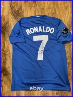 Cristiano Ronaldo signed Manchester United away CL shirt with coa included