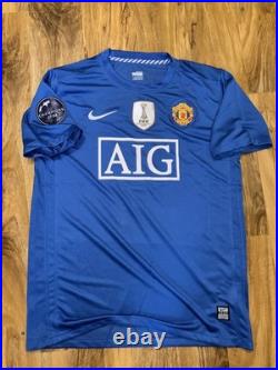 Cristiano Ronaldo signed Manchester United away CL shirt with coa included