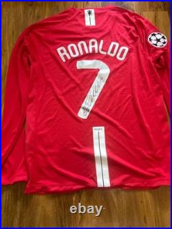 Cristiao Ronaldo Signed Manchester United Home Cl Shirt With Coa Included