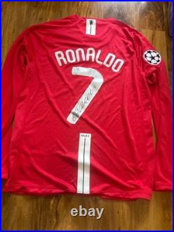 Cristiao Ronaldo Signed Manchester United Home Cl Shirt With Coa Included