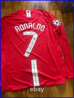 Cristiao Ronaldo Signed Manchester United Home Cl Shirt With Coa Included