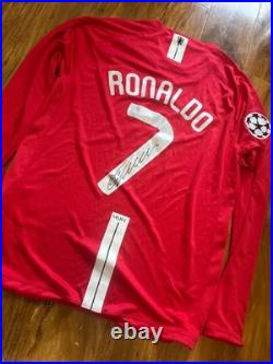 Cristiao Ronaldo Signed Manchester United Home Cl Shirt With Coa Included
