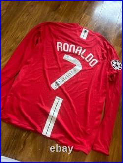 Cristiao Ronaldo Signed Manchester United Home Cl Shirt With Coa Included