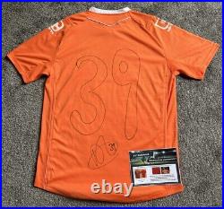 DJ Campbell #39 Hand Signed 2010/11 Blackpool FC Home Football Shirt with COA