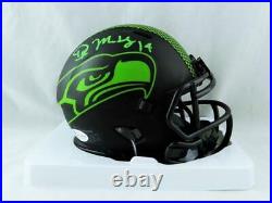 DK Metcalf Signed Seattle Seahawks Eclipse Mini Helmet Beckett W Auth Green