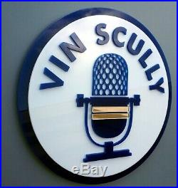 DODGERS 3D SIGN art Dodger Stadium Welcome AND VIN SCULLY man cave replica LA