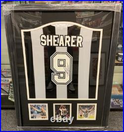 Danbury Mint Signed Alan Shearer Newcastle Utd Football Shirt with Authenticity