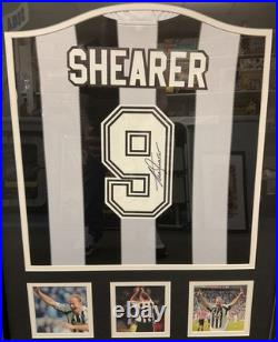 Danbury Mint Signed Alan Shearer Newcastle Utd Football Shirt with Authenticity