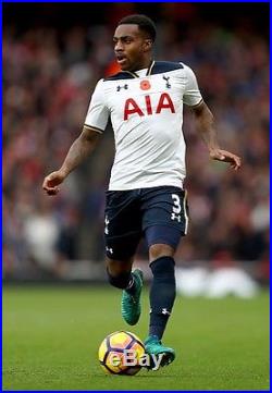 Danny Rose Worn Signed Special Edition Poppy Spurs Home Shirt 1/2