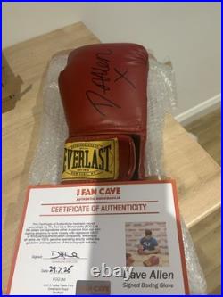 Dave Allen Hand Signed Boxing Glove with COA brand new