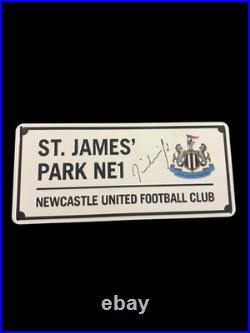David Ginola Hand Signed Newcastle United Street Signs With Proof