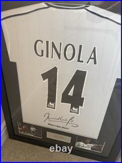 David Ginola Tottenham Hotspur Spurs Framed Football Shirt & signature No COA