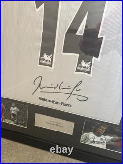 David Ginola Tottenham Hotspur Spurs Framed Football Shirt & signature No COA