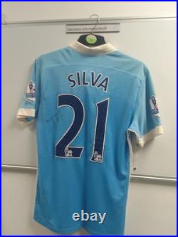 David Silva Signed Manchester City Shirt