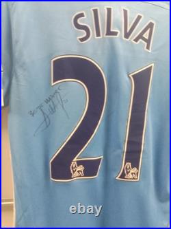 David Silva Signed Manchester City Shirt