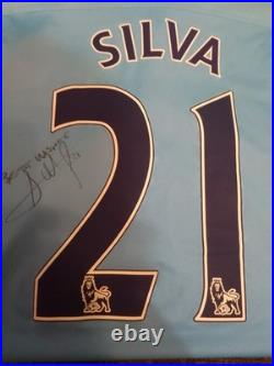 David Silva Signed Manchester City Shirt