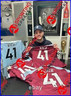 Declan Rice Framed West Ham Signed Football Shirt Signed On The Number £209