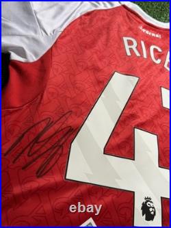 Declan Rice Hand Signed 25/26 Arsenal Home Shirt with COA