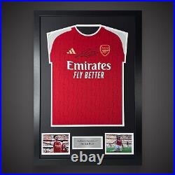 Declan Rice Hand Signed Arsenal Football Shirt Framed With COA £299