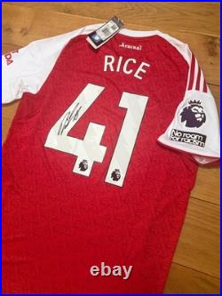 Declan Rice Hand Signed BNWT Arsenal 25/26 Shirt With Photo Proof + COA
