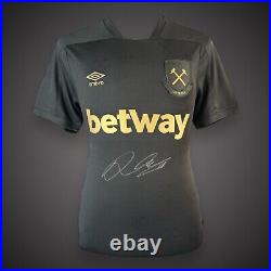 Declan Rice Hand Signed West Ham Football Shirt Only 1 Available £199 With COA