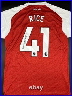 Declan Rice Signed 2025 Arsenal Home Shirt