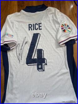 Declan Rice Signed England Home Shirt With COA Included