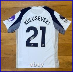 Dejan Kulusevski Hand Signed Tottenham 25/26 Home Shirt + COA