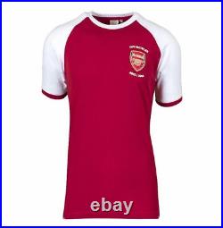 Dennis Bergkamp Signed Arsenal Shirt Heritage Invincibles T-Shirt, Number 10