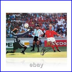 Dennis Bergkamp Signed Football Photo Holland Goal