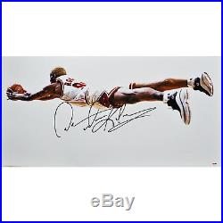 Dennis Rodman Signed Autographed 32x16 BIG SIGNATURE Diving Photo PSA COA