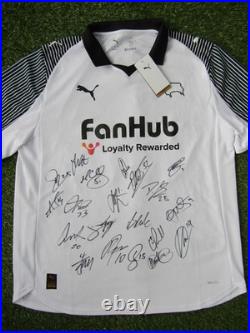 Derby County Shirt Hand Signed by 2025/2026 Squad 20 Autographs Morris Elder