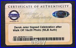 Derek Jeter Signed final game Yankee Stadium 16x20 Framed Photo STEINER auto COA