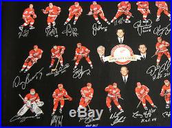 Detroit Red Wings Signed 24x36 Lithograph 22 Autos Hof Yzerman Lidstrom Shanahan