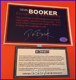 Devin Booker Suns Autographed Nike Zoom Rev PE Signed Basketball Shoes (STEINER)