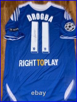 Didier Drogba Signed Chelsea 2012 UCL Final shirt with COA included