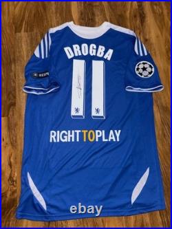 Didier Drogba Signed Chelsea 2012 UCL Final shirt with COA included