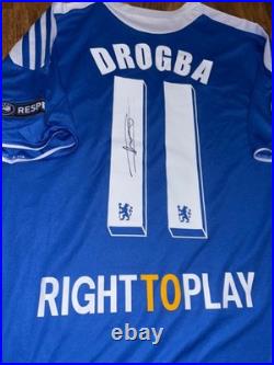 Didier Drogba Signed Chelsea 2012 UCL Final shirt with COA included