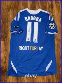 Didier Drogba Signed Chelsea 2012 UCL Final shirt with COA included