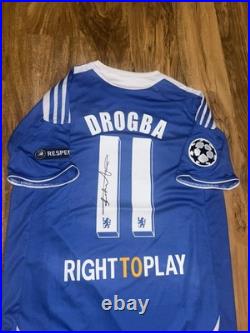 Didier Drogba Signed Chelsea Home Shirt Jersey With COA Included