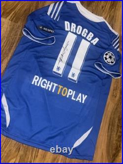 Didier Drogba Signed Chelsea Home Shirt Jersey With COA Included