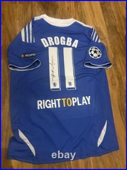 Didier Drogba Signed Chelsea Home Shirt Jersey With COA Included