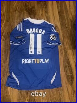 Didier Drogba Signed Chelsea Home Shirt Jersey With COA Included